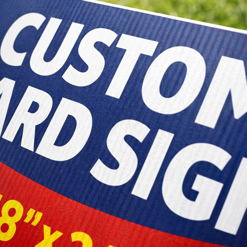 Custom Yard Signs – SINGLE SIDED (20–90)