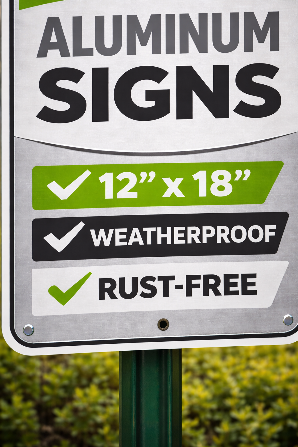 12×18 Aluminum Parking & Lot Sign (.080")